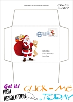 Printable envelope to Santa template from toddler with stamp 42